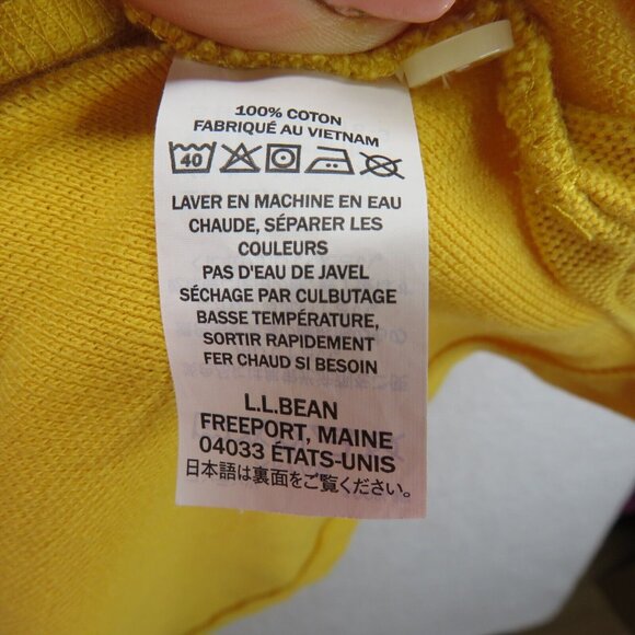 LL Bean Polo Shirt Mens Size 3XL Tall Yellow 2 Button Short Sleeve Waffle Knit - Picture 5 of 8